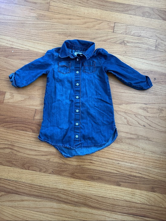 Old Navy Other - Old Navy Girls Dark Blue Denim Shirt Dress